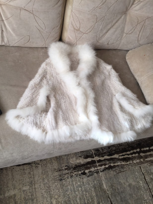 свадебная шубка из вязаной норки.