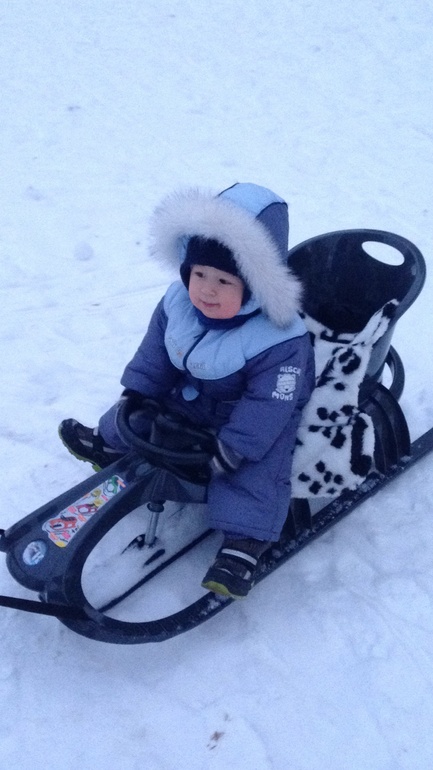 Наконец обкатали наши саночки Khw Snow Tiger De Luxe