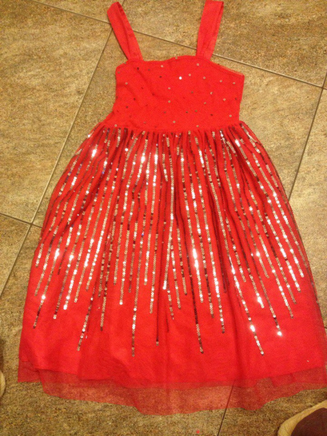 Нарядное платье h&m красное 8-10 лет