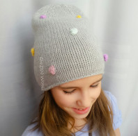 Детская шапка попкорн и снуд