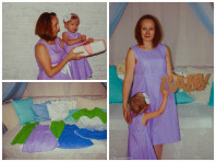 Парные платья для мамы и дочки family look