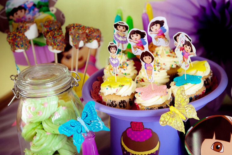 Dora the Explorer candy bar...Сладкий стол Даша — путешественница...