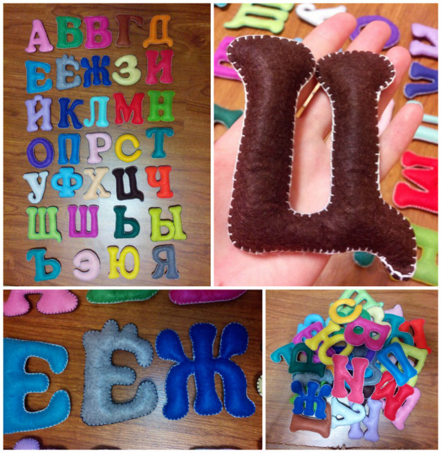 Мягкие буквы, алфавит из фетра