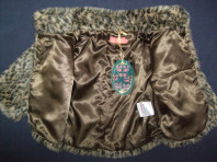 Новое Меховое пальто-кардиган / полушубок