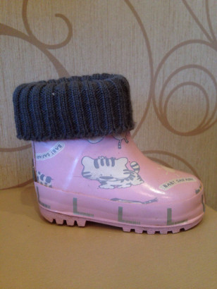 Резиновые сапожки с утеплителем, 19 р