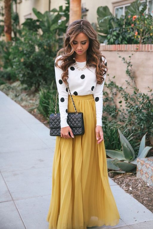 Look of the day: юбка maxi и объемный свитер
