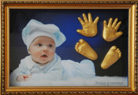 Композиции со Слепками ручек и ножек Вашего ребёнк