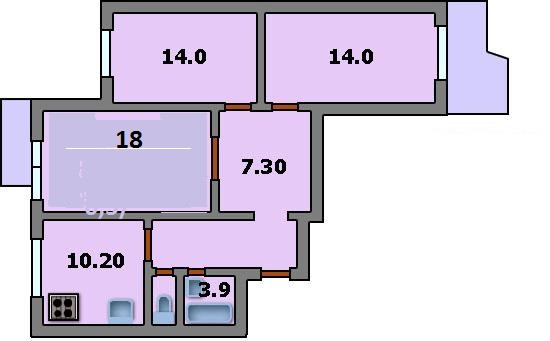 Продается 3 ком квартира .Москва, Менжинского 32/2