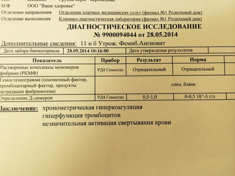 Хронометрическая гиперкоагуляция - что за зверь?