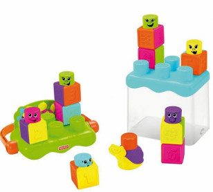 Fisher price городок + ведерко с кубиками-блоками