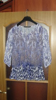 Блуза с принтом шифон р.42-44