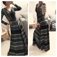 Дизайнерское длинное платье в пол размер 40