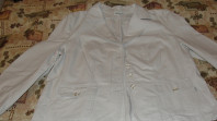 Пиджак бело-серый летний р.50-54