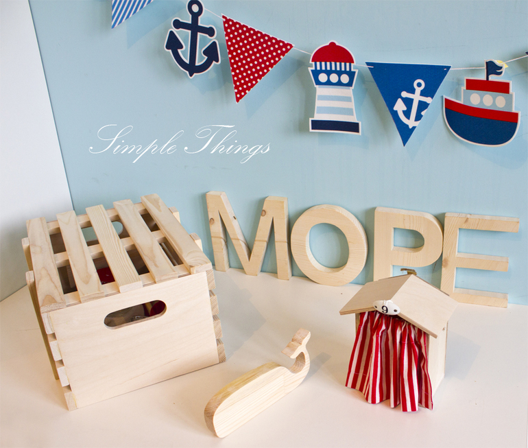 Деревянный ящик. Море. Wood Box Sea. Simple Things Shop