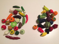 Овощи и фрукты из полимерной глины