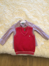 Рубашка и жилетка BENETTON