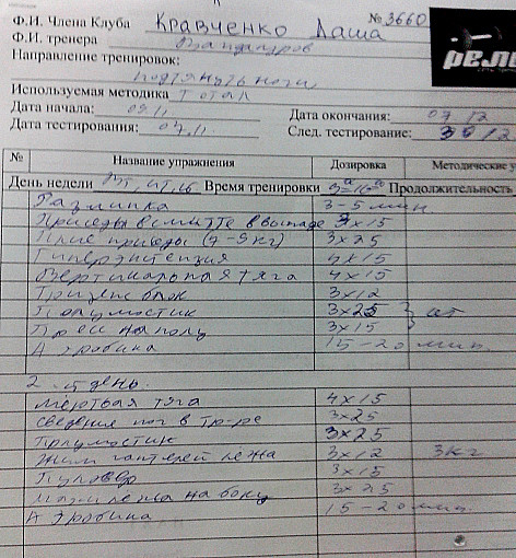 Второй день в тренежерке