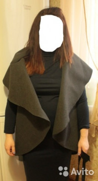Кардиган/накидка/жилетка удлиненная, р 50-54