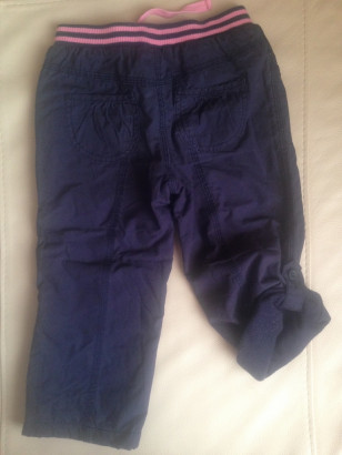 Брючки для девочки утеплённые байкой на 18-24 мес.