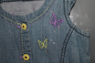 Жилетка джинсовая Плейтудэй 104см