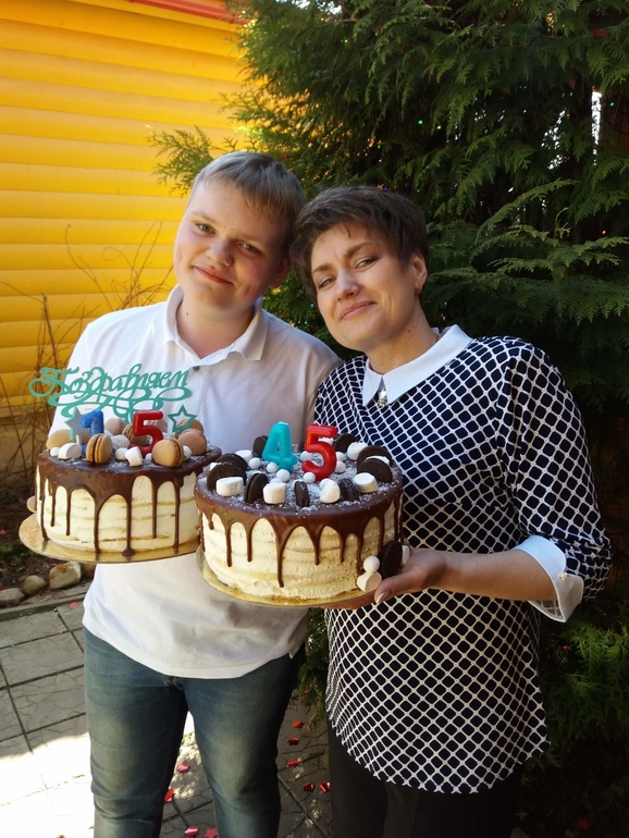 Торт на двоих маме и сыну фото