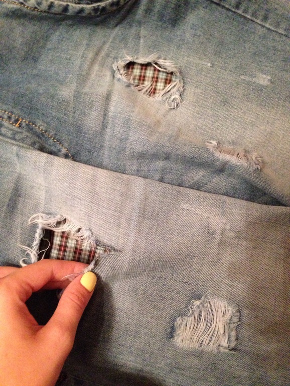 Как зашить джинсы с дырками