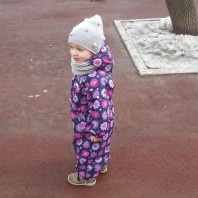 Детская шапка попкорн и снуд