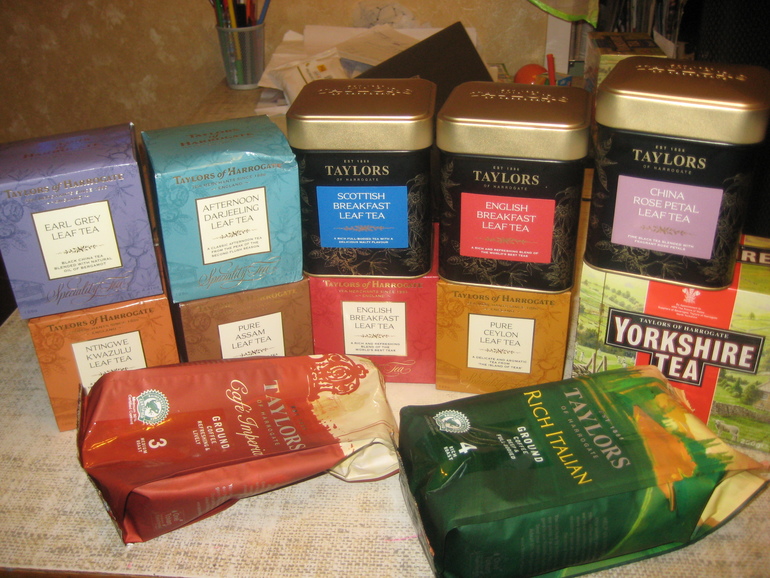 Чай и кофе из Англии.YORKSHIRE TEA и Taylors of Harrogate. В наличии от 05/03/14