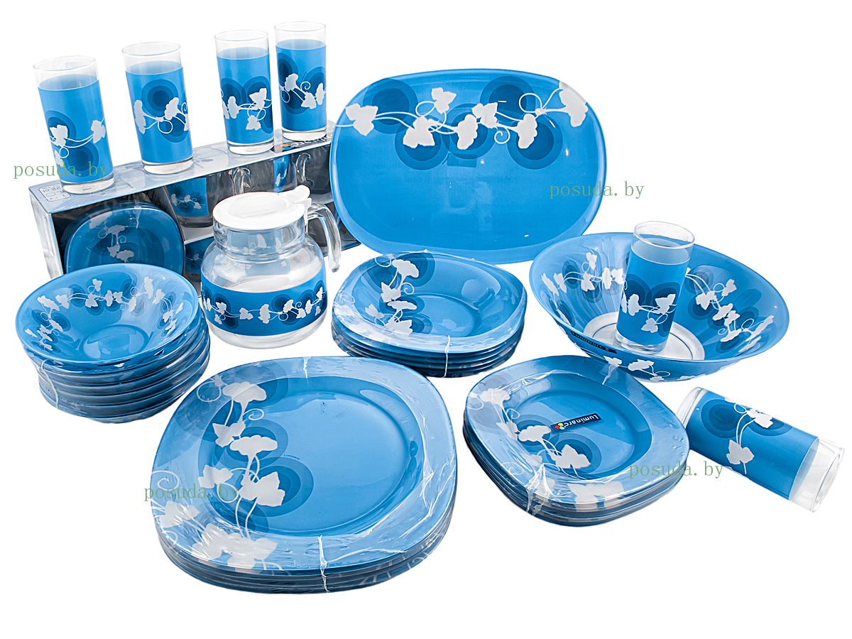 Купить посуду стекло недорого. Набор посуды Люминарк 45 предметов. Столовый сервиз Saliha Neo 25 предметов. Столовый сервиз Carine Saliha Neo 19+6пр. 6перс.. Люминарк столовый сервиз синий.