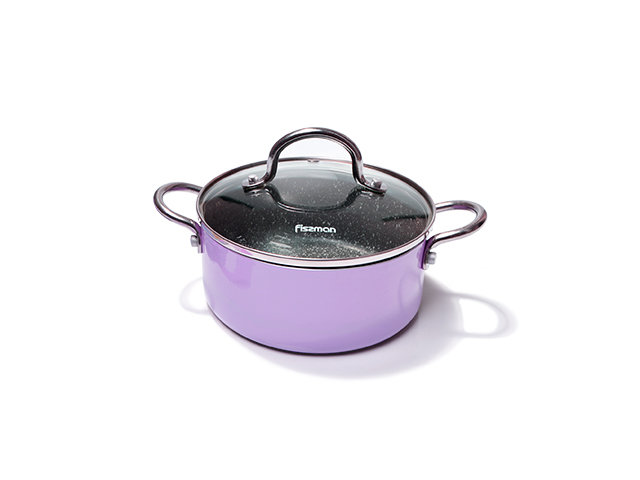 4259 FISSMAN Кастрюля MINI CHEF 1,8л; 18x8см с крышкой, цвет