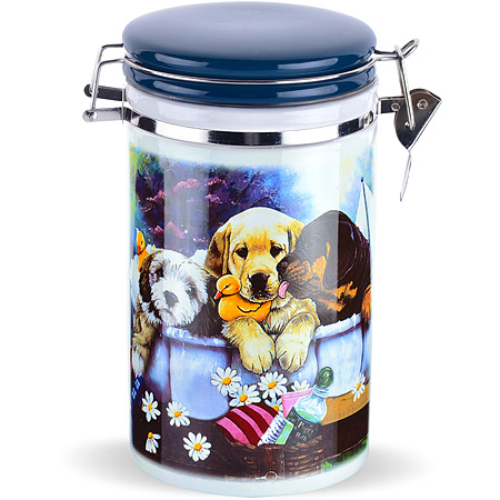 27272 Банка для сыпучих 1080мл "Собачки" LR (х24)