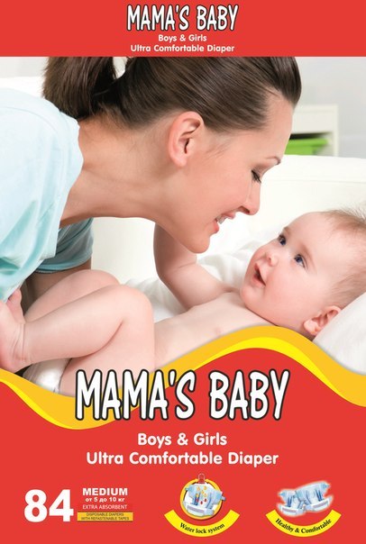 Подгузники детские Mama's baby 84 шт от 5 до 10 кг M