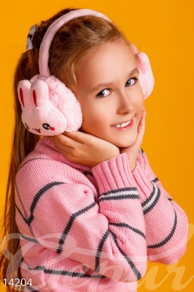 Розовые зимние наушники Gepur для детей
