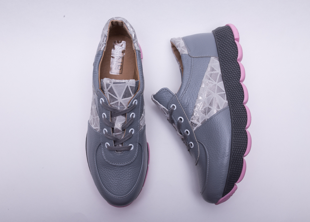 Кроссовки №374-2 серые