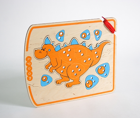 Деревянные наборы WOODY Шнурозаврик 2