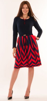 ПЛАТЬЕ ТИФФАНИ СИНЕ-КРАСНЫЙ