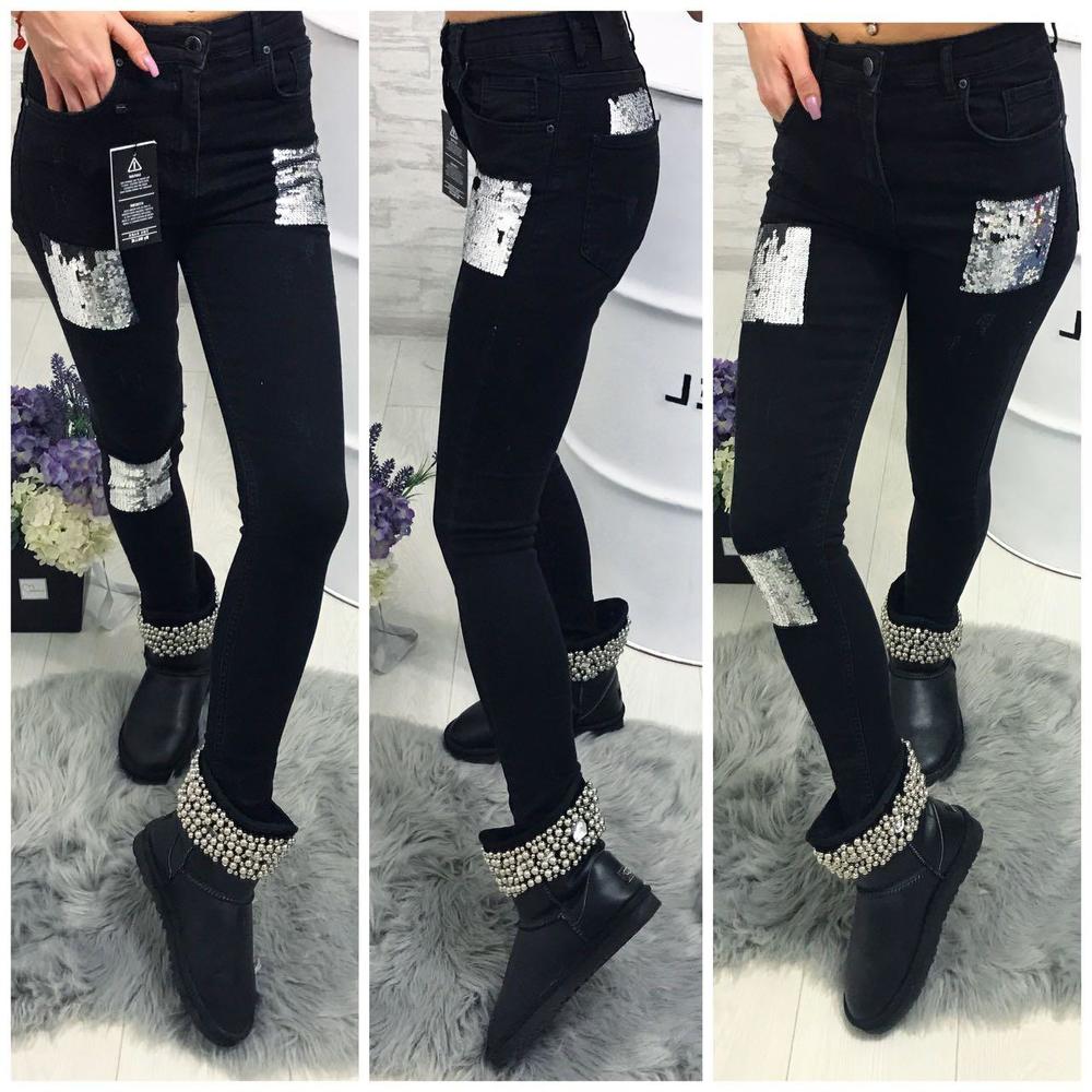 Джинсы черные SLIM "The Bark" 1031-524