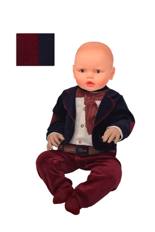 Комбинезон из велюра в стиле "Париж в наличии