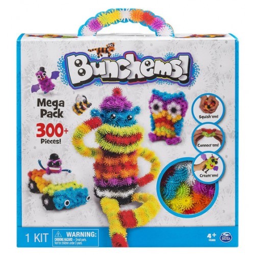 Конструктор-липучка BUNCHEMS Вязкий пушистый шарик - 300 шт