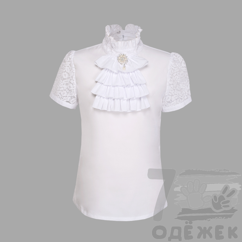 Блузка для девочки с коротким рукавом
