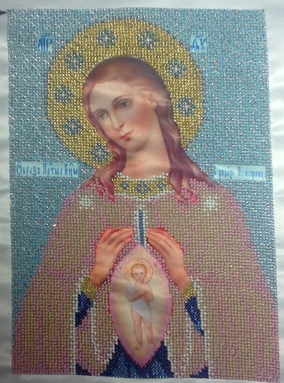 Икона в родах помощница. Процесс