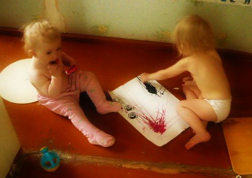 Первые совместные штришки!