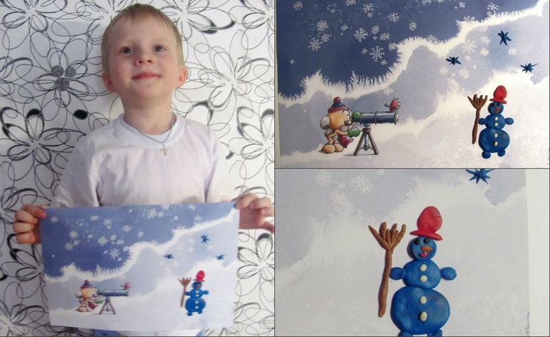 Наши чудо-аппликации из пластилинчика