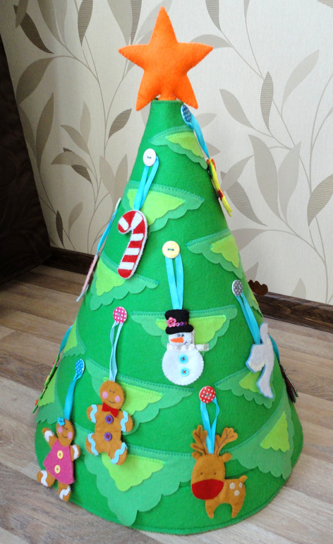 Моя новогодняя елочка из фетра.