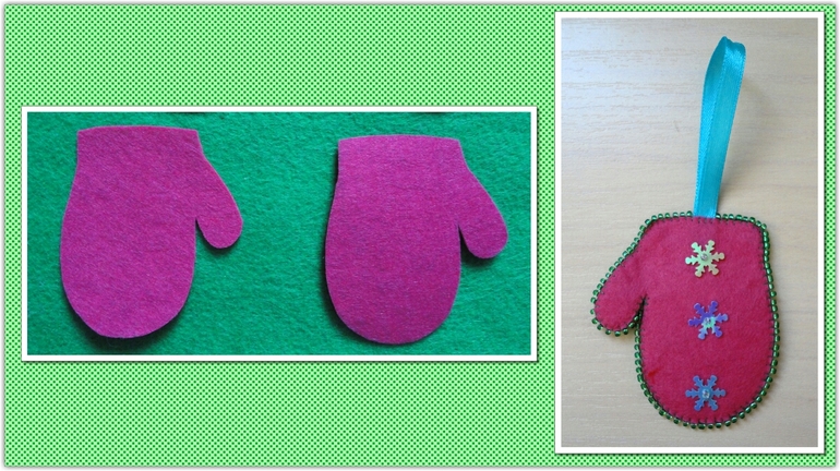 Моя новогодняя елочка из фетра.