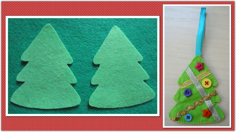Моя новогодняя елочка из фетра.
