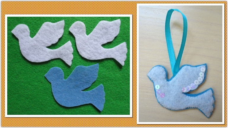 Моя новогодняя елочка из фетра.