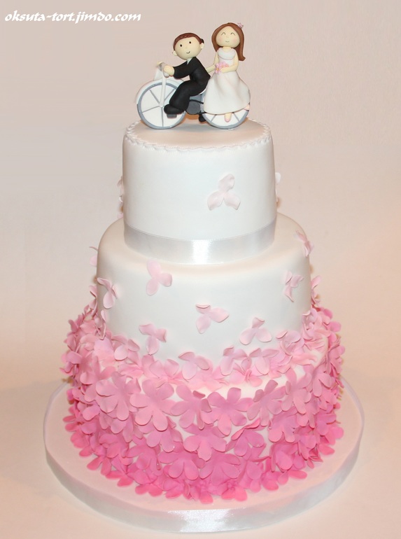 Свадебный торт "Велосипедисты"