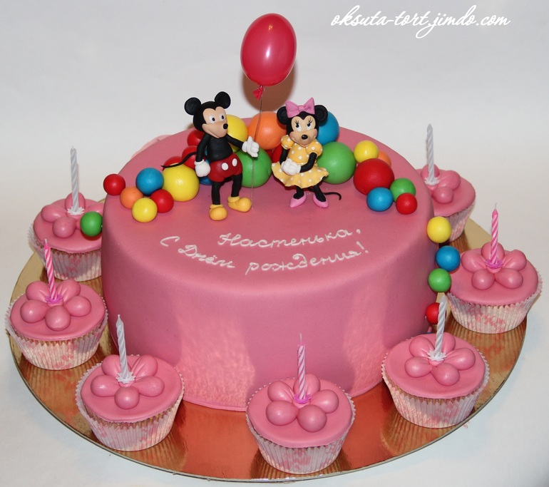 Торт "Микки и Минни Маус"