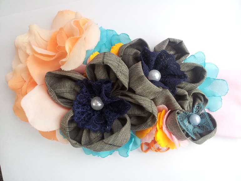 Ободочки, повязочки, заколки-броши.